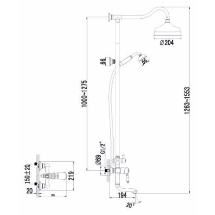 Душевая стойка Lemark Villa LM4862B