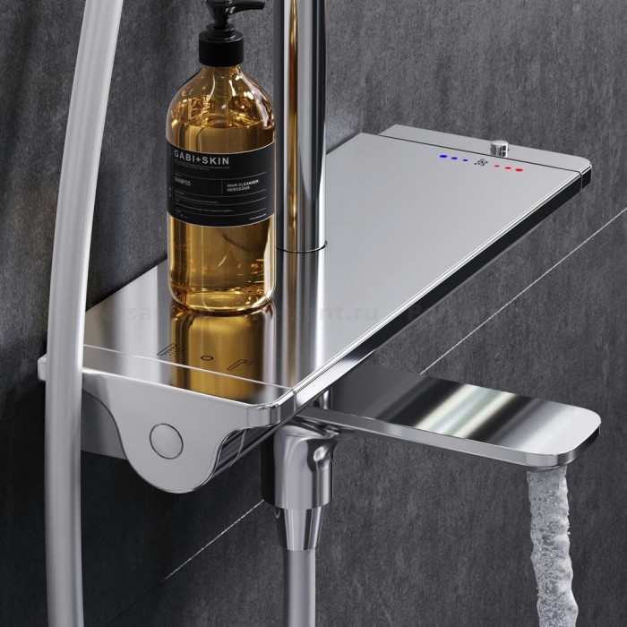 Душевая стойка AM.PM Spirit 2.0 F0770A500 с термостатом для ванны, хром