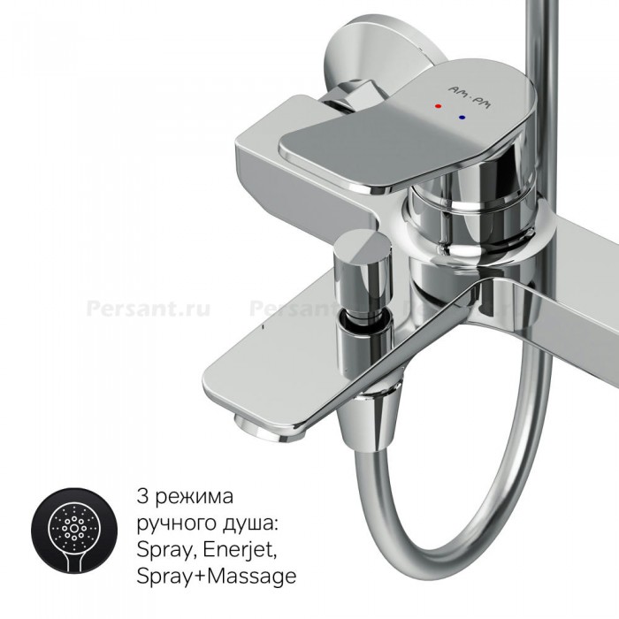 Душевая система AM.PM X-Joy F40885A34 со смесителем, хром