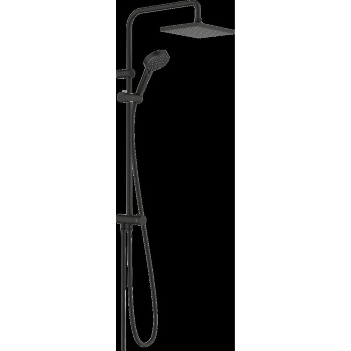 Душевая система hansgrohe Vernis Shape Showerpipe 230 1jet Reno 26282670, матовый черный