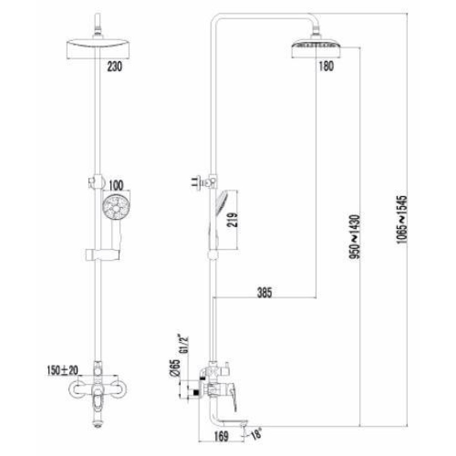 Душевая стойка Lemark Omega LM3162C