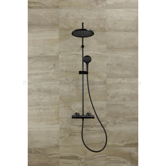 Душевая стойка Hansgrohe Vernis Blend 240 1jet 26426670 с термостатом, черная