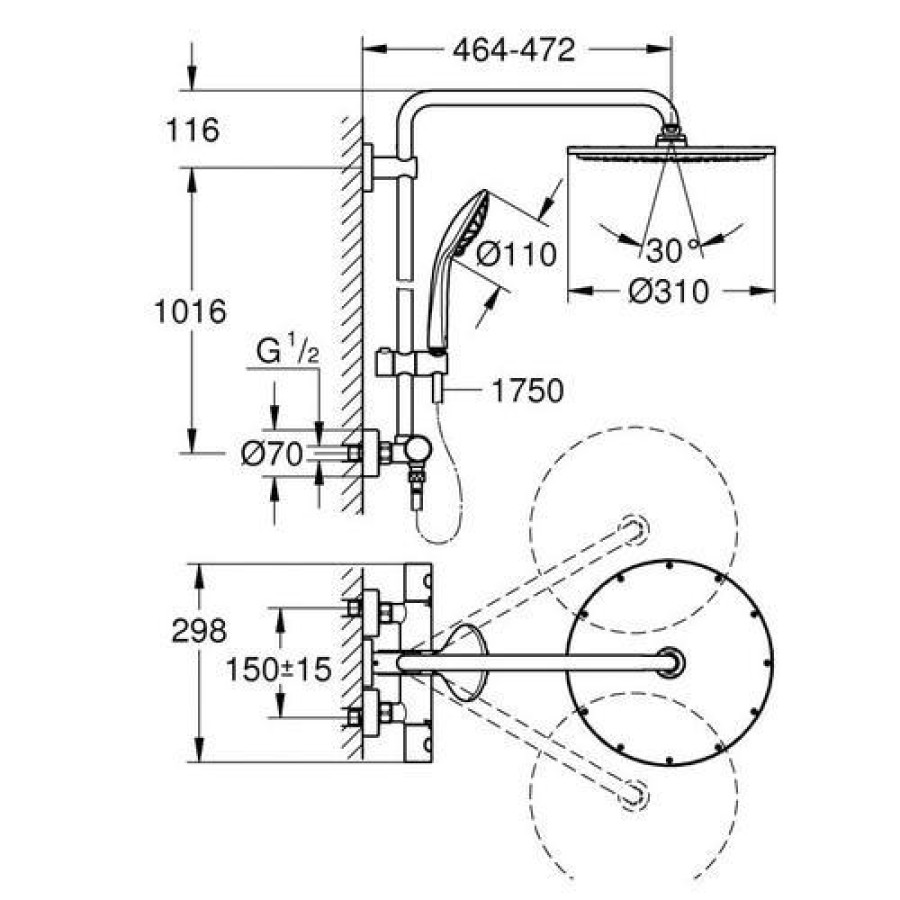 Душевая система Grohe Euphoria XXL System 310 26075000