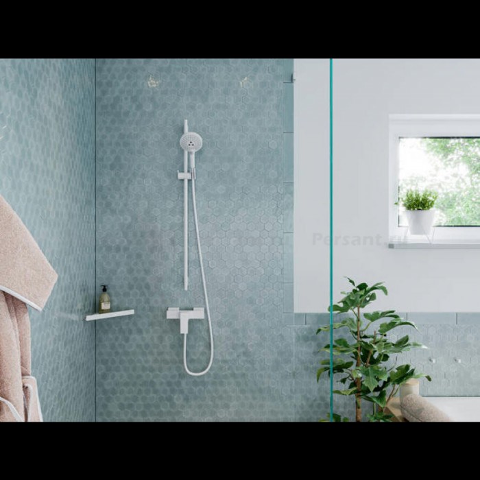 Душевая штанга hansgrohe Unica S Puro 28631700 со шлангом, белая матовая