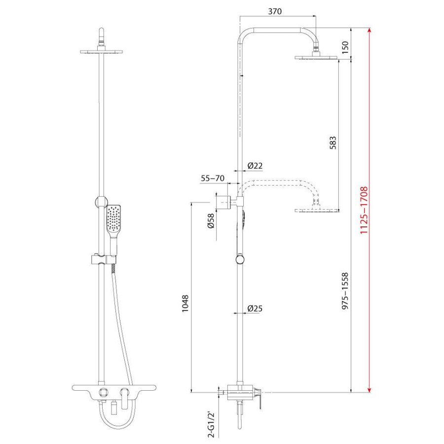 Душевая стойка Lemark Tropic LM7006C