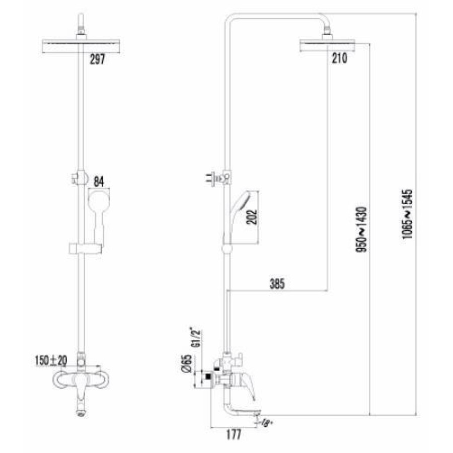 Душевая стойка Lemark Poseidon LM4262C