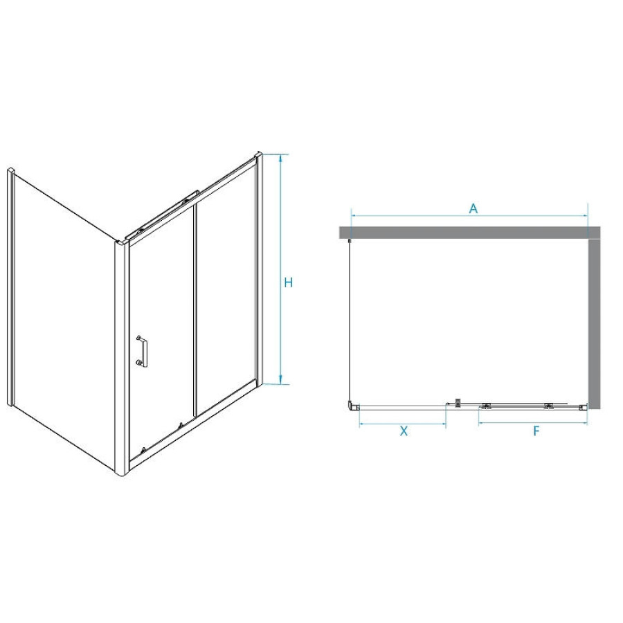 Душевой уголок RGW Passage PA-74B 150x70 410874157-14 профиль Черный стекло прозрачное