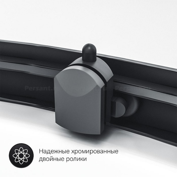Душевой уголок AM.PM Gem S 100х80 W93G-404-100280-BT профиль Черный матовый стекло прозрачное