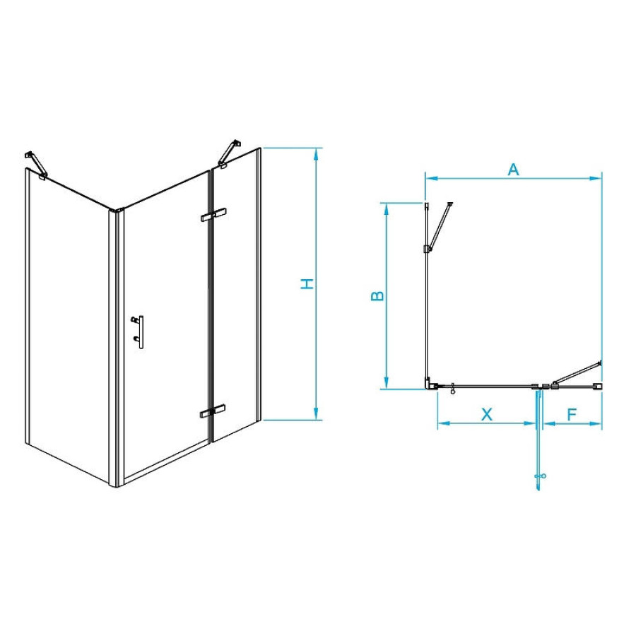 Душевой уголок RGW Passage PA-77-1B R 90x80 410877198-084R профиль Черный стекло прозрачное