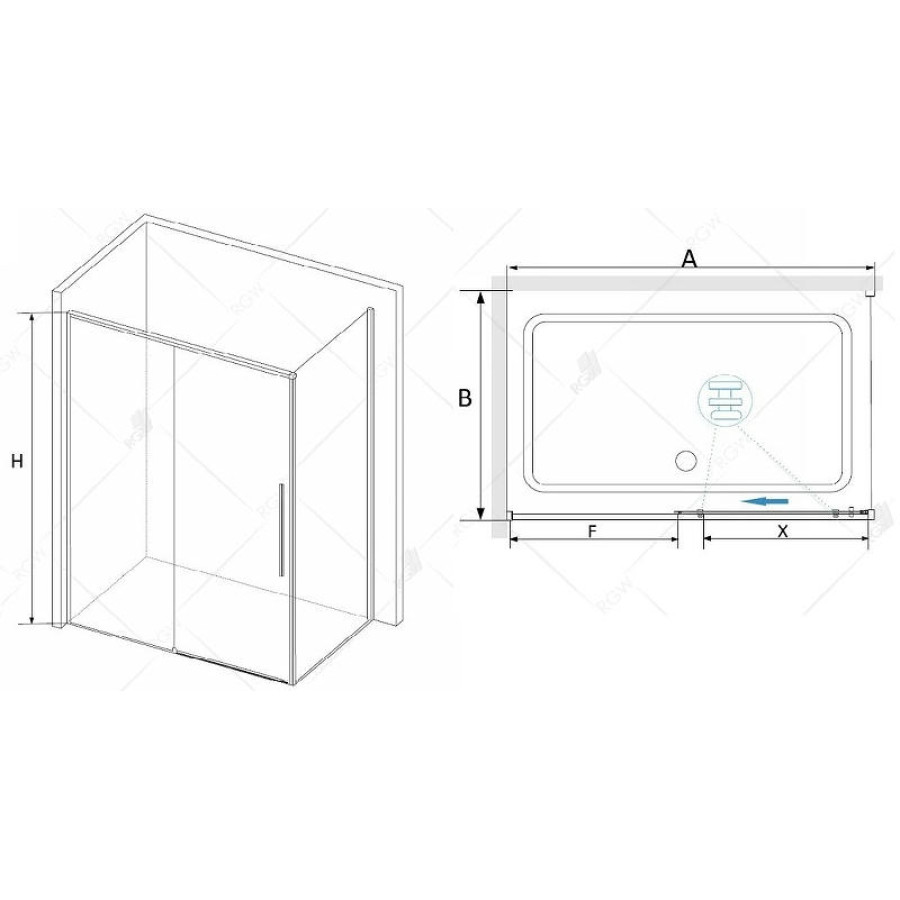 Душевой уголок RGW Stilvoll SV-42B 120x70 32324272-014 профиль Черный стекло прозрачное