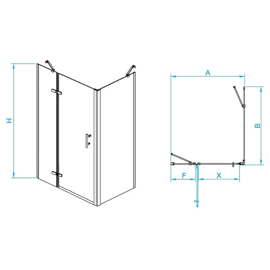 Душевой уголок RGW Passage PA-77B L 120x120 41087722-084L профиль Черный стекло прозрачное