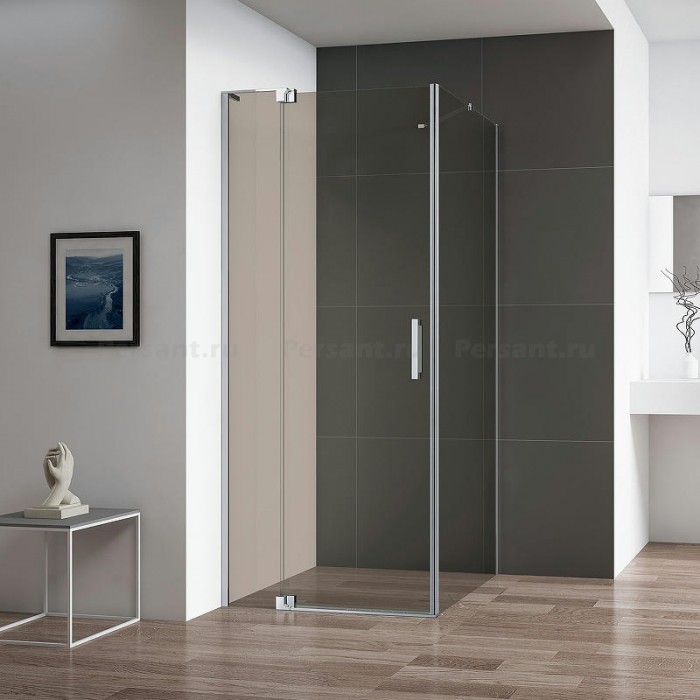Душевой уголок Cezares Slider 90x80 SLIDER-AH-1-80-80/90-BR-Cr профиль хром стекло бронзовое