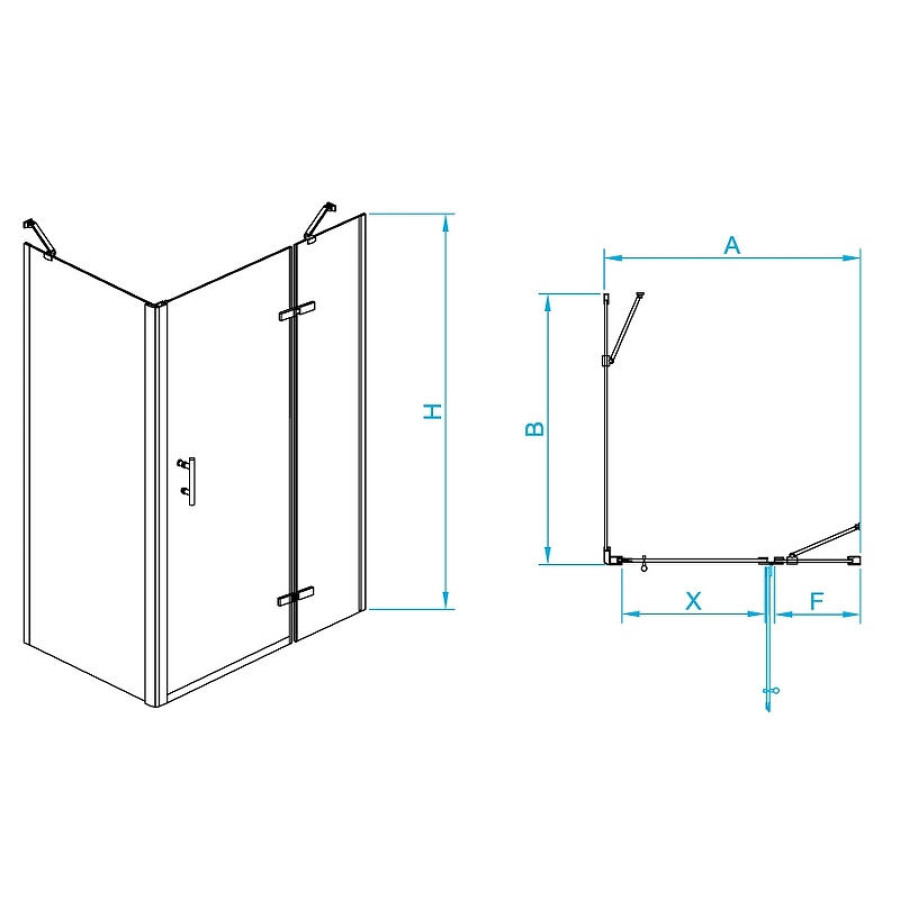 Душевой уголок RGW Passage PA-77B R 120x100 41087720-084R профиль Черный стекло прозрачное