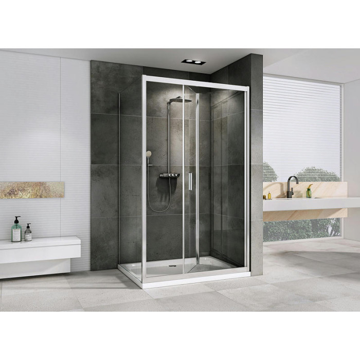 Душевой уголок Abber Sonnenstrand 120х85 AG07120-S85 профиль Хром стекло прозрачное