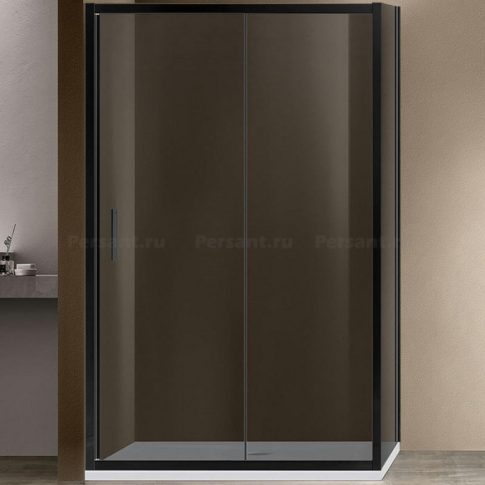 Душевой уголок Vincea Garda 120х90 VSR-1G9012CGB профиль черный, стекло тонированное