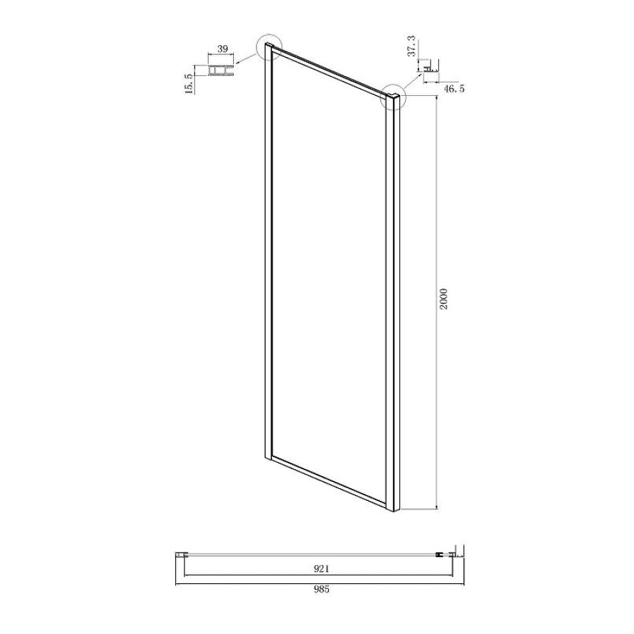 Душевой уголок Ambassador Elysium 80x100 111021102KX-100KX профиль Хром стекло прозрачное