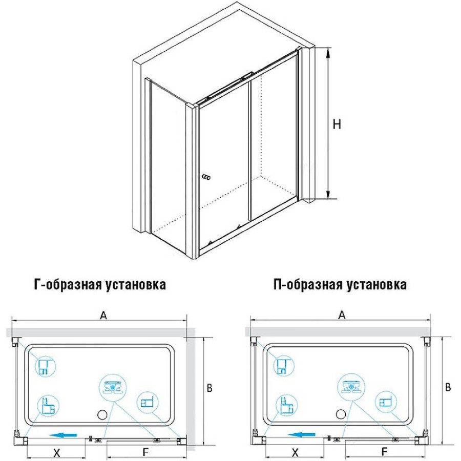 Душевой уголок RGW Classic CL-45 100х100 040945010-011 профиль Хром стекло прозрачное