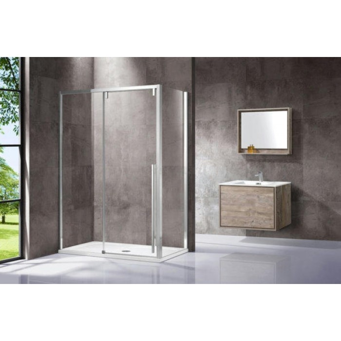 Душевой уголок Vincea Lugano 120х80 VSR-1L8012CL-1 профиль хром, стекло прозрачное