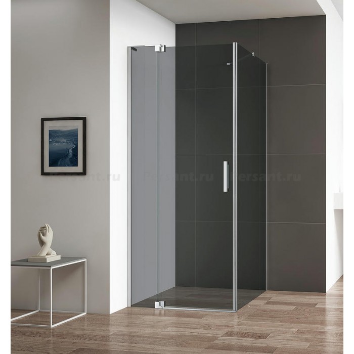 Душевой уголок Cezares Slider 90x90 SLIDER-AH-1-90-80/90-GRIGIO-Cr профиль Хром стекло серое