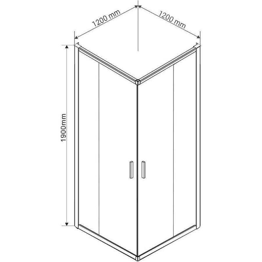 Душевой уголок Vincea Garda 120x120 VSS-1G1212CLB профиль Черный стекло прозрачное