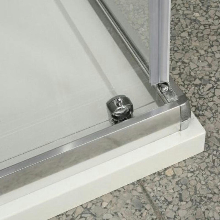 Душевой уголок BelBagno Unique 100х75 UNIQUE-AH-2-100/115-75/90-C-Cr профиль хром стекло прозрачное