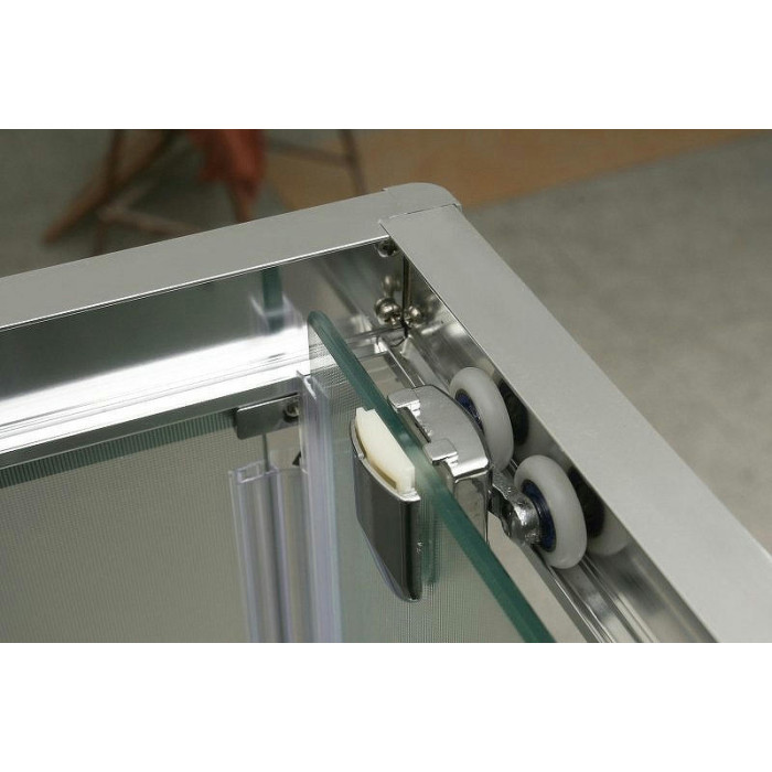 Душевой уголок BelBagno Uno 100x90 UNO-195-AH-2-100/90-P-Cr профиль хром стекло рифленое