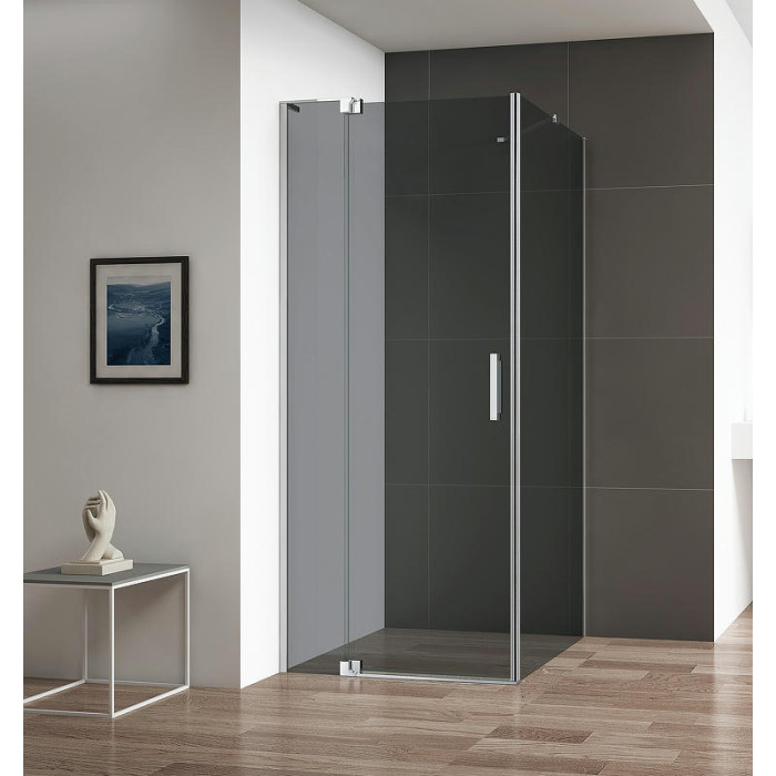 Душевой уголок Cezares Slider 100x80 SLIDER-AH-1-80-90/100-GRIGIO-Cr профиль хром стекло серое