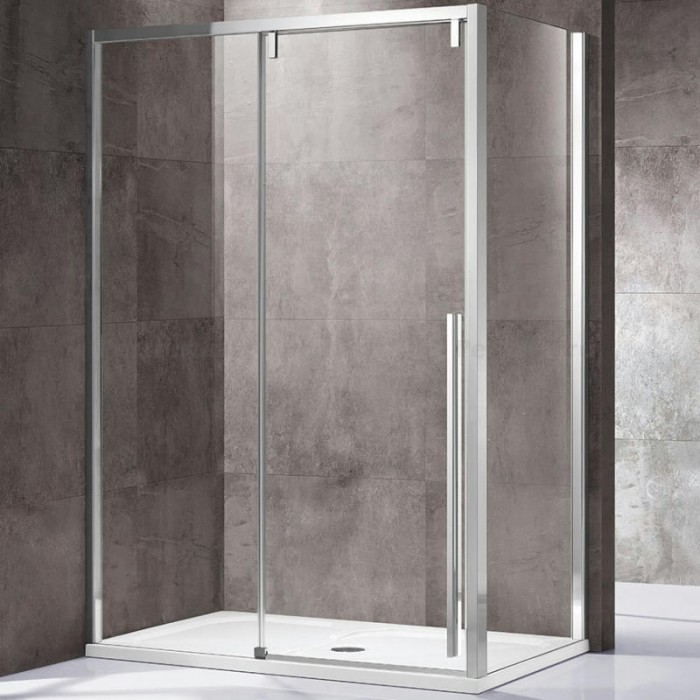 Душевой уголок Vincea Lugano 120х80 VSR-1L8012CL-1 профиль хром, стекло прозрачное