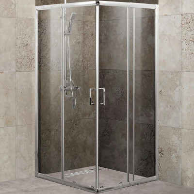 Душевой уголок BelBagno Unique 100х100 UNIQUE-A-2-85/100-C-Cr профиль Хром стекло прозрачное