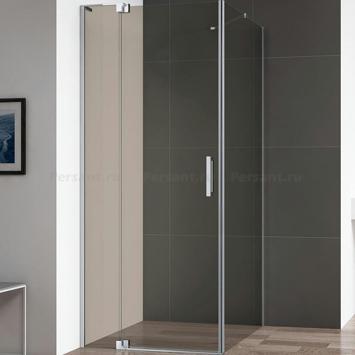Душевой уголок Cezares Slider 90x80 SLIDER-AH-1-80-80/90-BR-Cr профиль хром стекло бронзовое