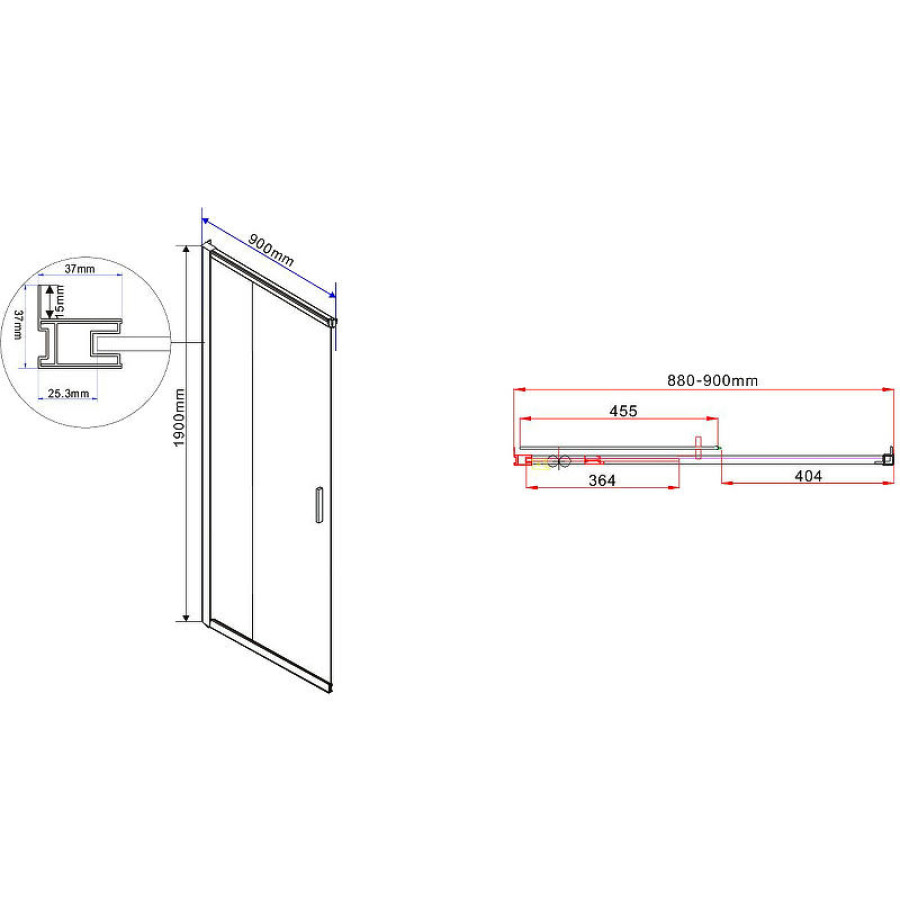 Душевой уголок Vincea Garda 120x90 VSS-1G9012CLB профиль Черный стекло прозрачное