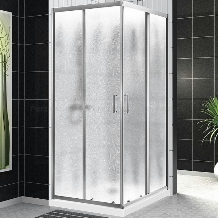Душевой уголок BelBagno Uno 100х100 UNO-195-A-2-100-CH-CR профиль хром стекло шиншилла