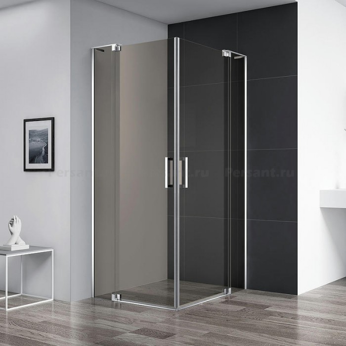 Душевой уголок Cezares Slider 100x100 SLIDER-A-2-100/110-BR-Cr профиль Хром стекло бронзовое