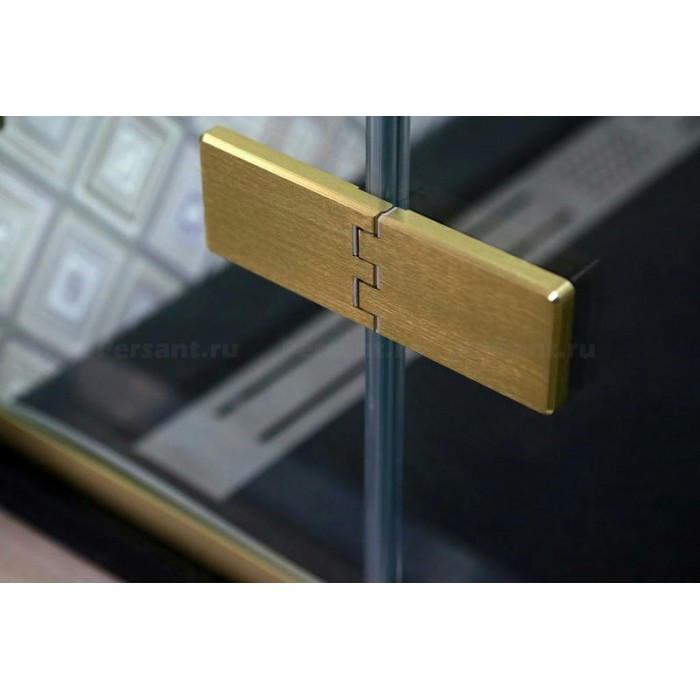 Душевой уголок Cezares Bellagio 120x100 BELLAGIO-AH-1-120/100-C-BORO золото брашированное стекло прозрачное