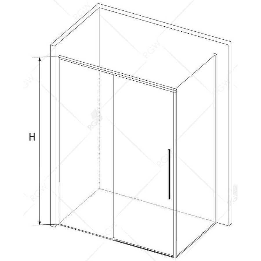 Душевой уголок RGW Stilvoll SV-42 150х90 32324259-011 профиль Хром стекло прозрачное