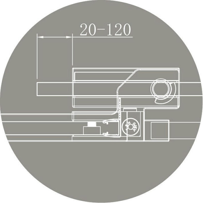 Душевой уголок Cezares Slider 95x95 SLIDER-A-2-90/100-GRIGIO-Cr профиль Хром стекло серое