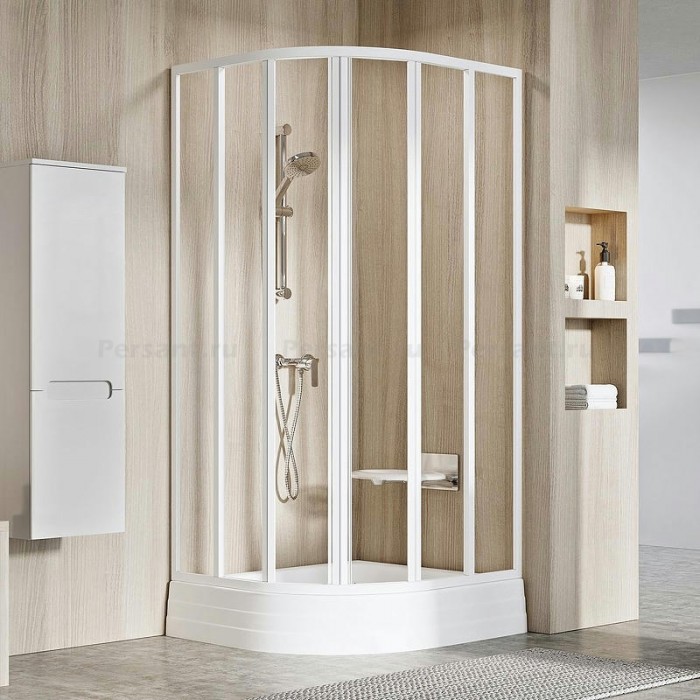 Душевой уголок Ravak Supernova SKKP6-80 80x80 3204O102Z1 профиль Белый стекло Transparent