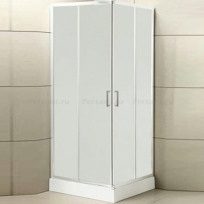 Душевой уголок BelBagno Uno 80х80 UNO-195-A-2-80-P-Cr профиль Хром стекло рифленое