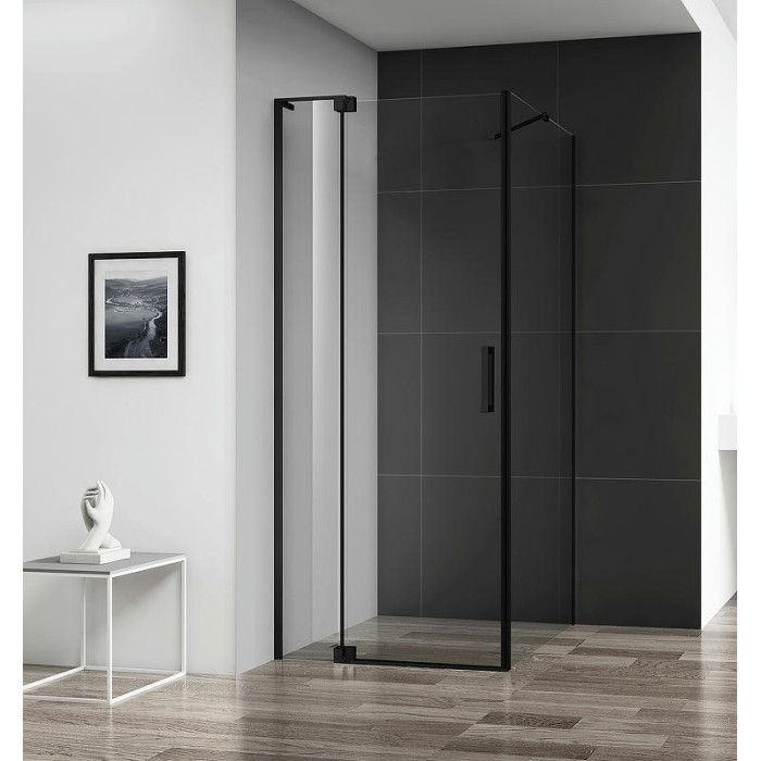 Душевой уголок Cezares Slider 90x80 SLIDER-AH-1-80-80/90-C-NERO профиль черный стекло прозрачное