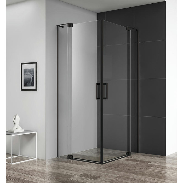 Душевой уголок Cezares Slider 75x95 SLIDER-AH-2-70/80-90/100-C-NERO профиль черный стекло прозрачное
