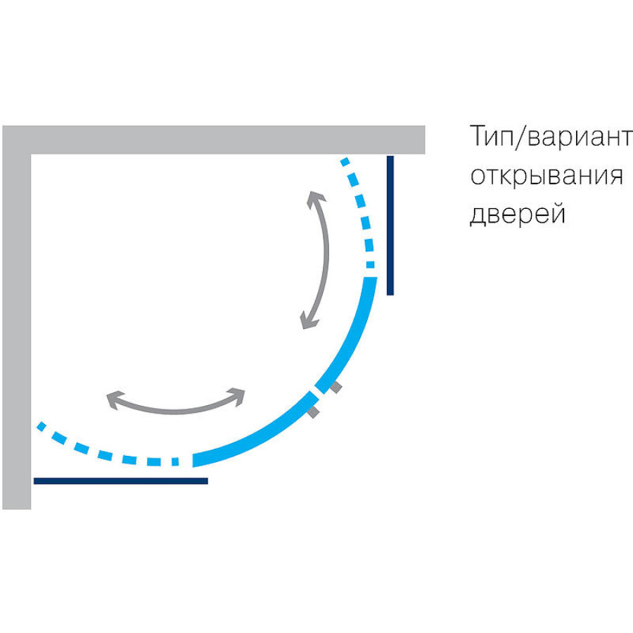 Душевой уголок Koller Pool Round 80X80 R80RG профиль Хром стекло рифленое