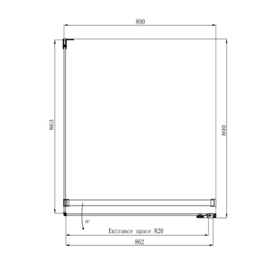 Душевой уголок Ambassador Abner 90x90 10011101R профиль Хром стекло прозрачное