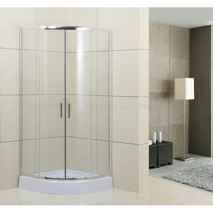 Душевой уголок BelBagno Uno 90х90 UNO-195-R-2-90-C-Cr профиль Хром стекло прозрачное