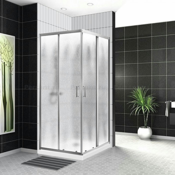 Душевой уголок BelBagno Uno 100х100 UNO-195-A-2-100-CH-CR профиль хром стекло шиншилла