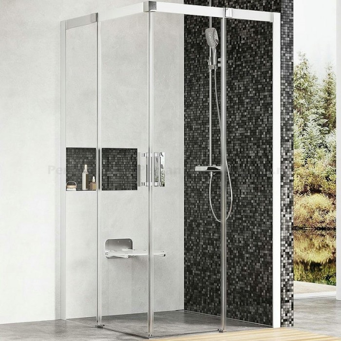 Душевой уголок Ravak Matrix MSRV4-100 100x100 1WVAA100Z1 профиль Белый стекло Transparent