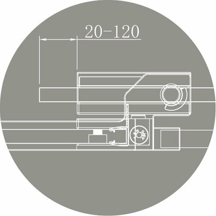 Душевой уголок Cezares Slider 75x95 SLIDER-AH-2-70/80-90/100-GRIGIO-NERO профиль черный стекло серое