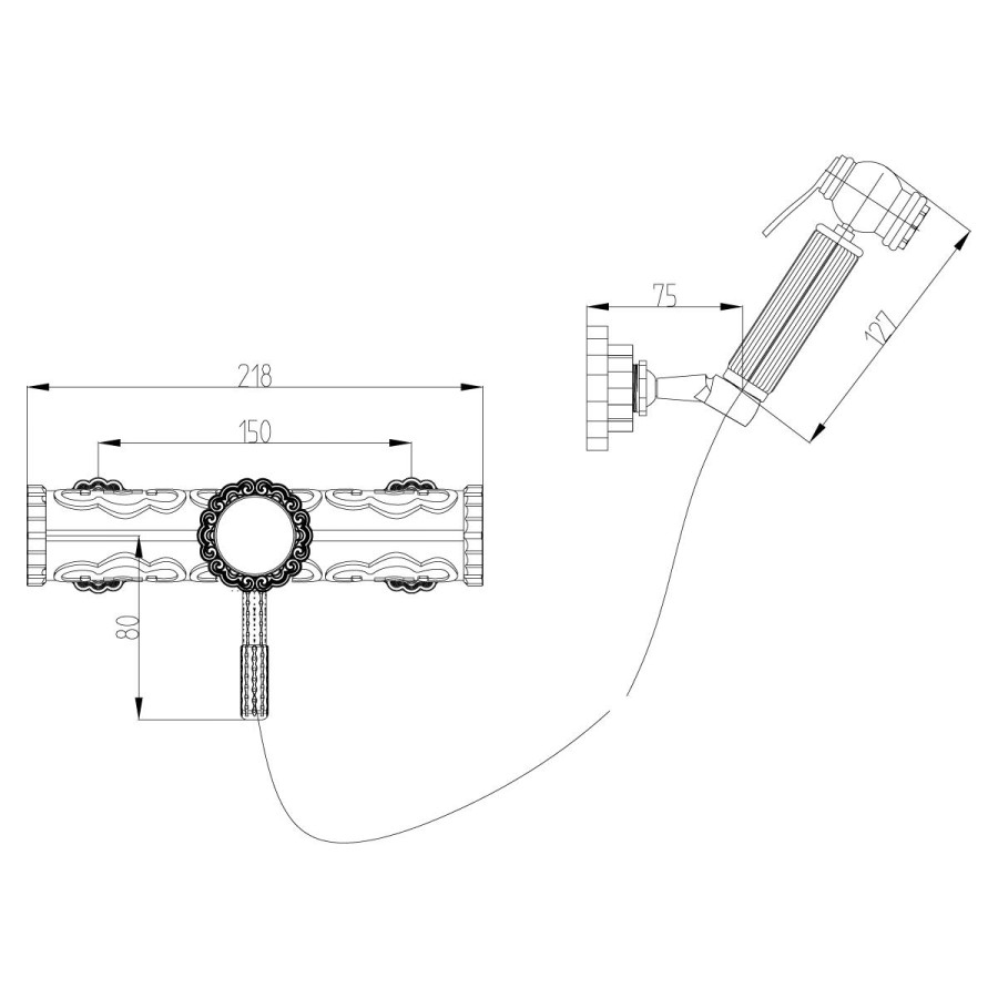 Смеситель Lemark Jasmine LM6619ORB с гигиеническим душем встраиваемый