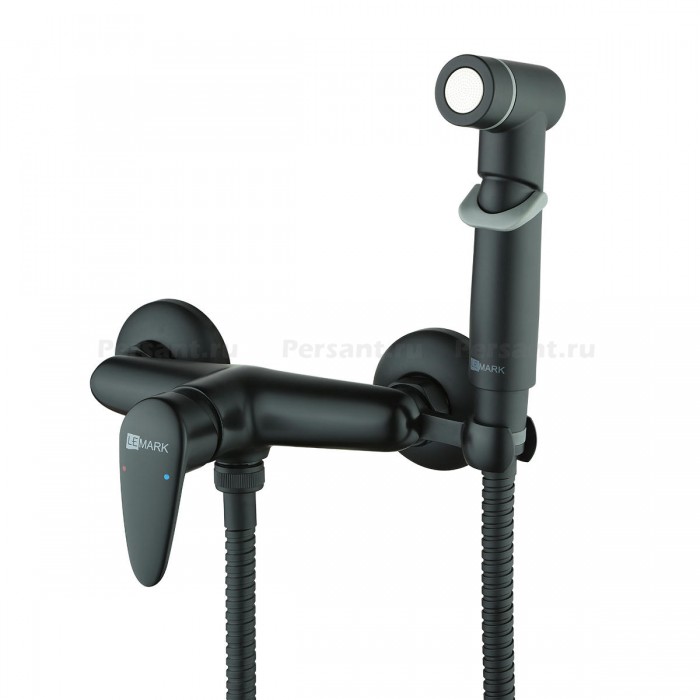 Гигиенический душ со смесителем Lemark Pramen LM3318BL черный матовый