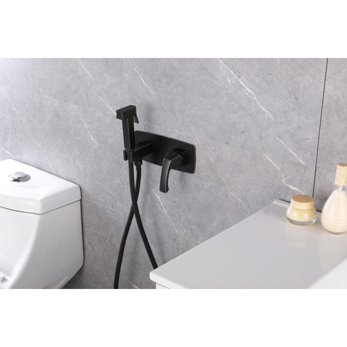 Смеситель с гигиеническим душем Lemark Nubira LM6219ORB, встраиваемый