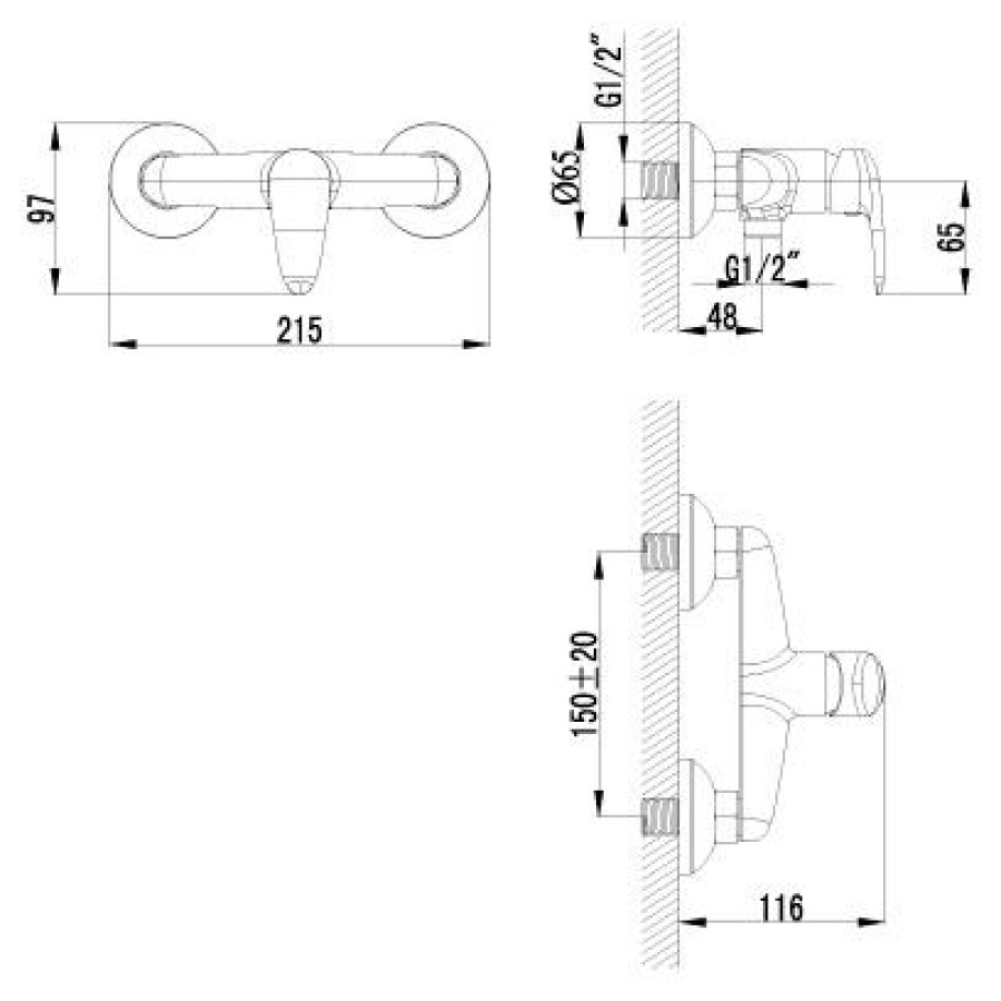 Смеситель Lemark Pramen LM3318C с гигиеническим душем